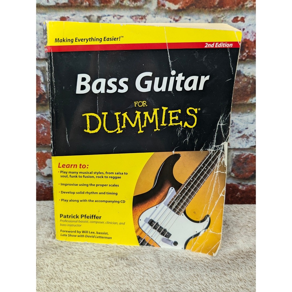 Bass Guitar For Dummies 2nd Edition Patrick Pfeiffer Instructional Book with CD
